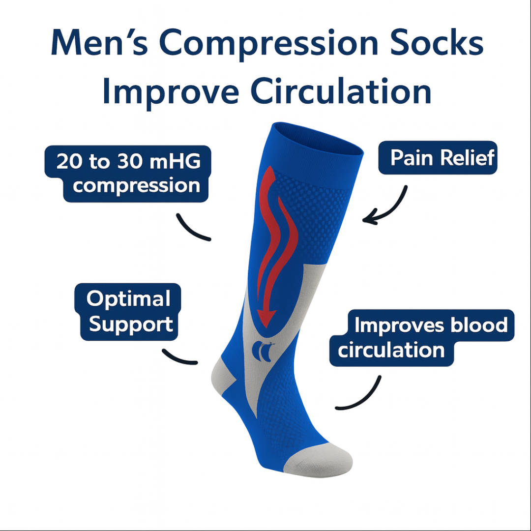 Compression socks "to improve blood flow"