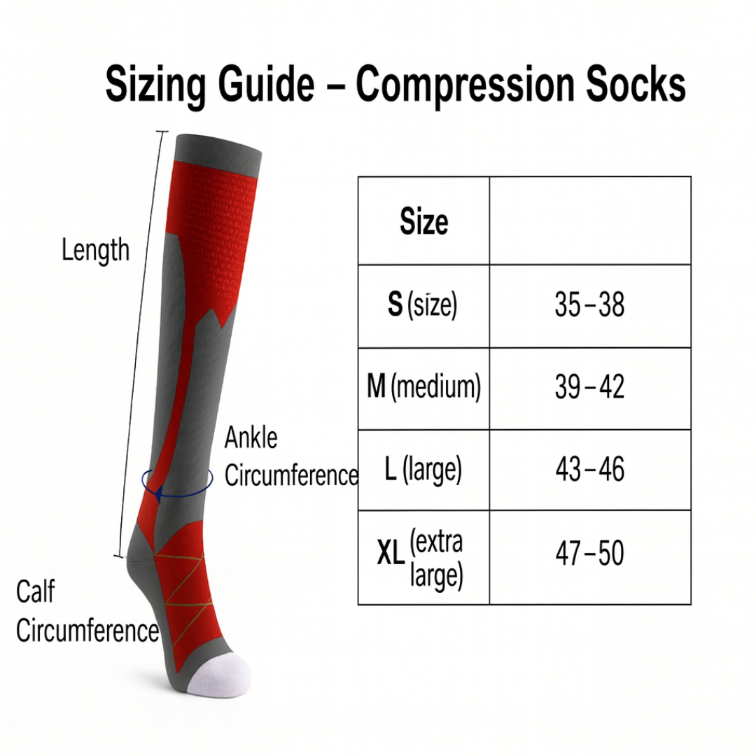 Compression socks "to improve blood flow"