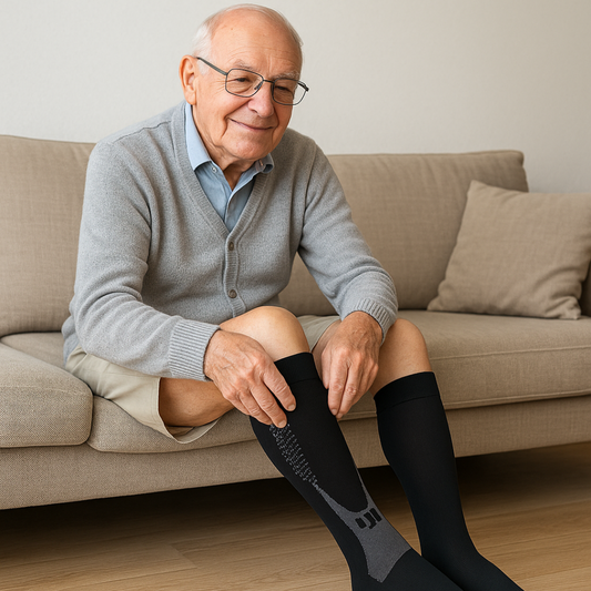Compression socks "to improve blood flow"